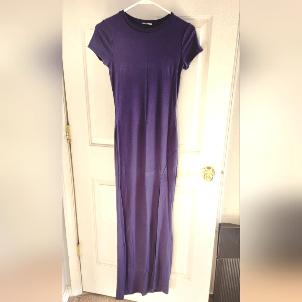 Navy blue fashion nova maxi dress